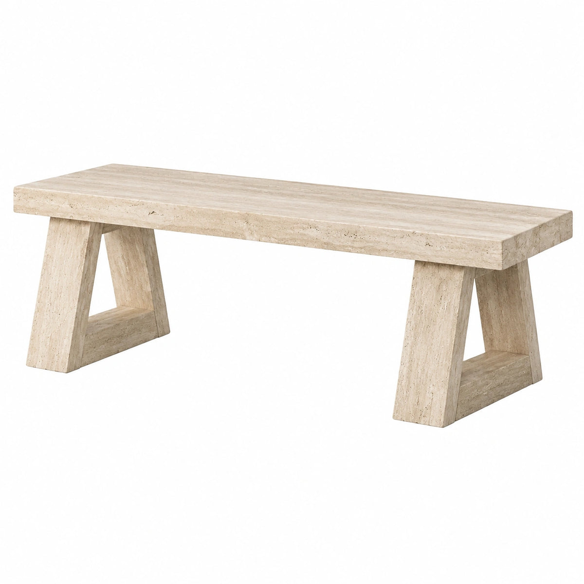 Travertin Sitzbank rechteckig 150cm