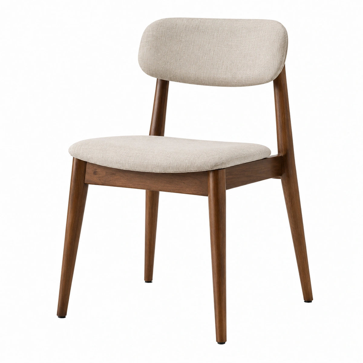 Holz Esszimmerstuhl mit Polyesterpolsterung in Beige